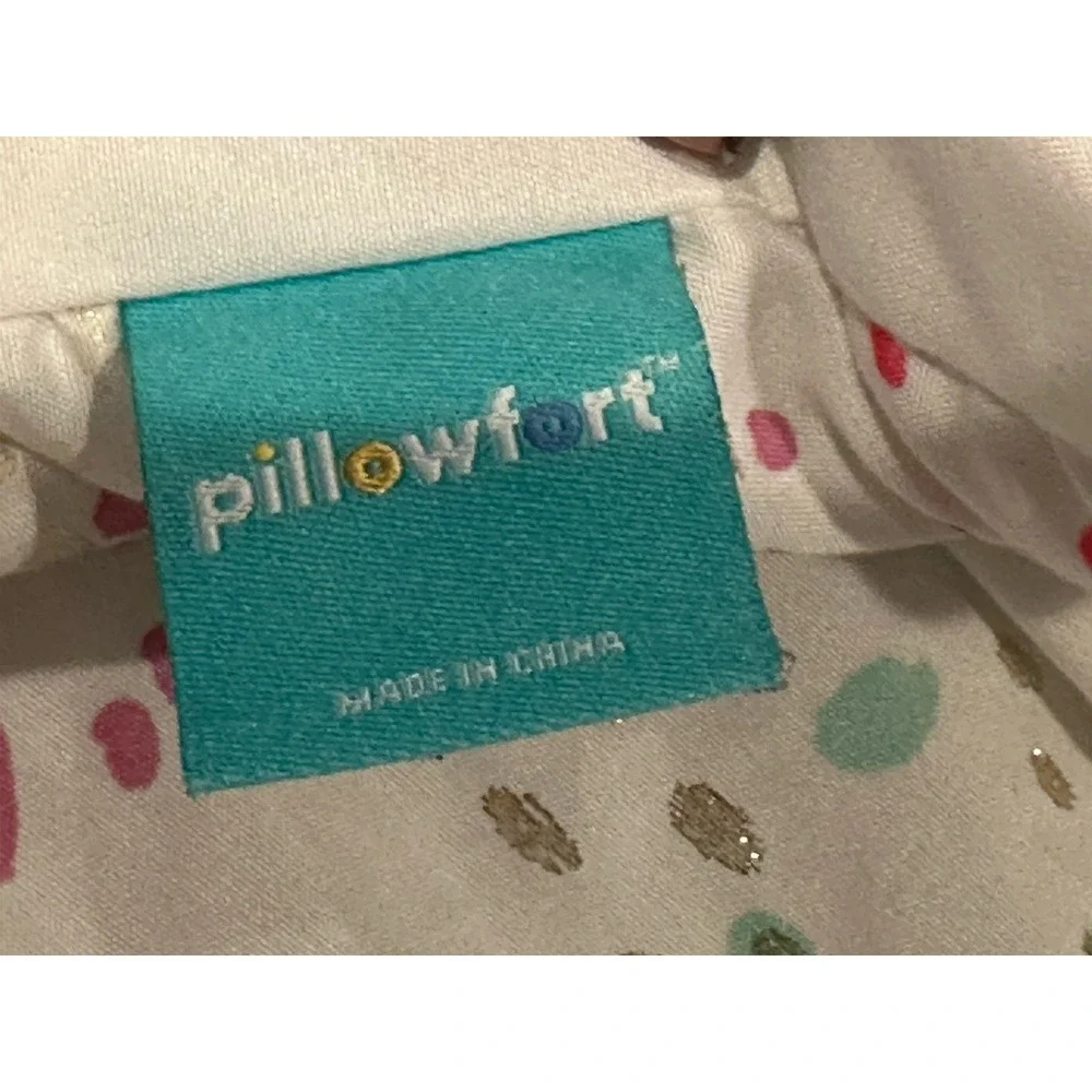 Pillowfort Comforter Sham Set Twin Iridescent Gold Pink Purple Green Dot